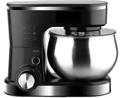 Staande mixer - Keukenmachine - Deeg maken - Grote roestvrijstalen kom - 5L inhoud - Zilver
