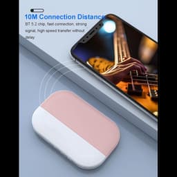 Slaapondersteunende speaker voor onder het kussen, draagbare slaapondersteunende speaker met beengeleiding en stereobas, draagbare Bluetooth-speaker met volumeregeling, geschikt voor zijslapers (roze). — thumbnail 2