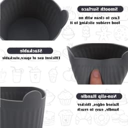 Set van 6 Herbruikbare Siliconen Mallen voor Airfryer, Ideaal voor Eieren, Taarten en Desserts — thumbnail 5