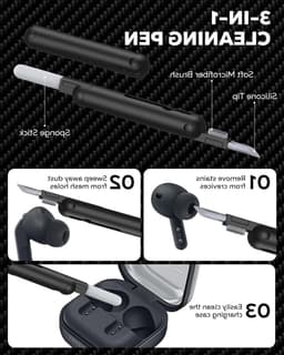 Rugged Armor Shockproof Beschermhoes voor Samsung Galaxy Buds 4 Pro en Buds 4, Inclusief Schoonmaakpen en Haak, Oranje, Volledige Bescherming voor Draagbaarheid en Stijl — thumbnail 8