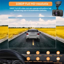 Dashcam voor Auto - Dual - Camerabewaking - Full HD - Zwart — thumbnail 5