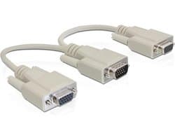 VGA splitter 1 naar 2 - passief / beige - 0,20 meter