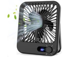 Gadgetplace Tafelventilator Draadloos - Windsnelheid Verstelbaar - Batterij Indicatie - Mini USB ventilator - Bureau ventilator - Hand Fan — afbeelding 1