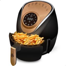 AG5200 Airfryer - Zwart - Compact - tot 4 Personen - 4 Liter - Anti-aanbak - Uitneembare Bak - Vaatwasserbestendig - Met Receptenboek - Stil- Snelkooktechnologie - — thumbnail 1