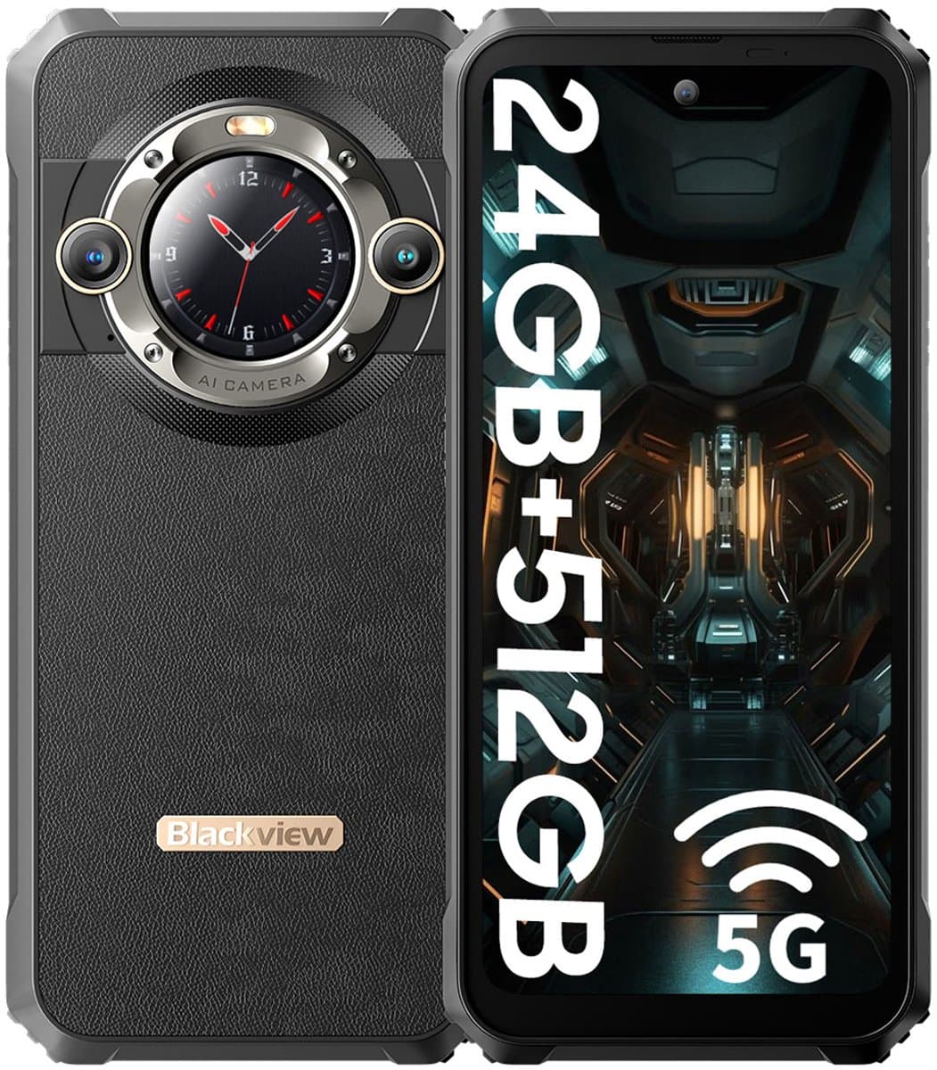 Blackview BL9000 - Robuuste Smartphone - 5G - 24GB RAM - 512GB - 120Hz 6.78'' FHD - 8800mAh/120W - 50MP+50MP - IP68 Waterdicht - 1.32" Achterkant Dsiplay - NFC - GPS - Zwart — afbeelding 1