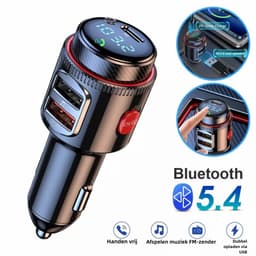 Bluetooth FM-zender voor in de auto - Radio Muziek Adapter - PD QC3.0 - Sigarettenaansteker — thumbnail 1