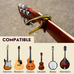 Universele Gitaar Capo - Metallic Goud - Capo Gitaar - Capo Akoestische / Klassieke / Elektrische gitaar — thumbnail 2