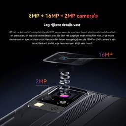 Blackview BV4800 SE - Robuuste Smartphone - 12GB RAM - 64GB - 6,56 inch - Dual 4G LTE - Android 15 - IP68 Waterdicht - NFC - GPS - Zwart — thumbnail 2