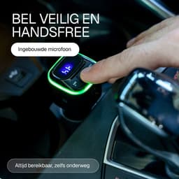 Wegman Bluetooth FM Transmitter - Handsfree Bellen Auto Carkit - Bluetooth Adapter Auto - 36W Autolader USB C - SD Kaart - USB Stick — thumbnail 3