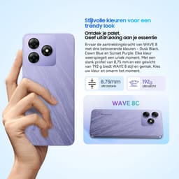 Blackview WAVE 8 - Smartphone - 128GB - 6.56 inch - 4G Dual SIM - 5000mAh - 6.56 inch - Android 14 - 90Hz - GPS - Paars — thumbnail 2