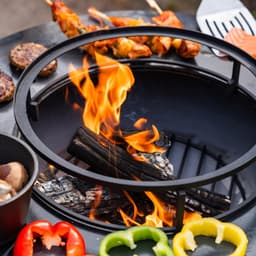 RJRoyal Living Plancha BBQ Camarada Blackline Bakplaat 8mm en conisch incl Wielen en Wok-ring — thumbnail 5