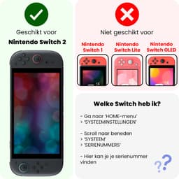 Hoesje Geschikt voor Nintendo Switch 2 Hoes Bescherm Case Hardcover - Hoes Geschikt voor Nintendo Switch 2 Case - Blauw — thumbnail 2