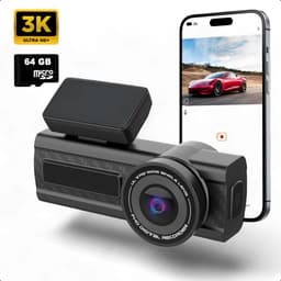 Tech Essentials® Dashcam X1 Pro - GPS WiFi APP - 3K Resolutie - Incl.64GB Micro SD-Kaart - 1.29 inch Mini Scherm - Voor Auto - Videorecorder - Camera - Full HD - Vrachtwagens — thumbnail 1
