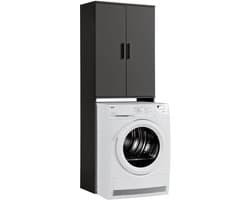 mokebo wasmachine kast 'Der Saubermann' opbouw voor wasmachine in antraciet