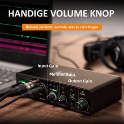 FIFINE - Ampli3 - Professionele Audio Interface - 2x XLR - 3,5 MM - 6,35 MM - 60dB - Pro Studio - Fantoomvoeding 48V - Zwart — thumbnail 4