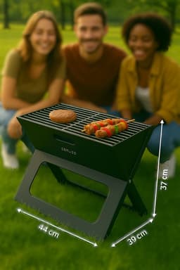 Ceruzo Opvouwbare Budget Barbecue - Draagbaar- Inklapbaar - Houtskool- Camping -Strand -Park — thumbnail 2