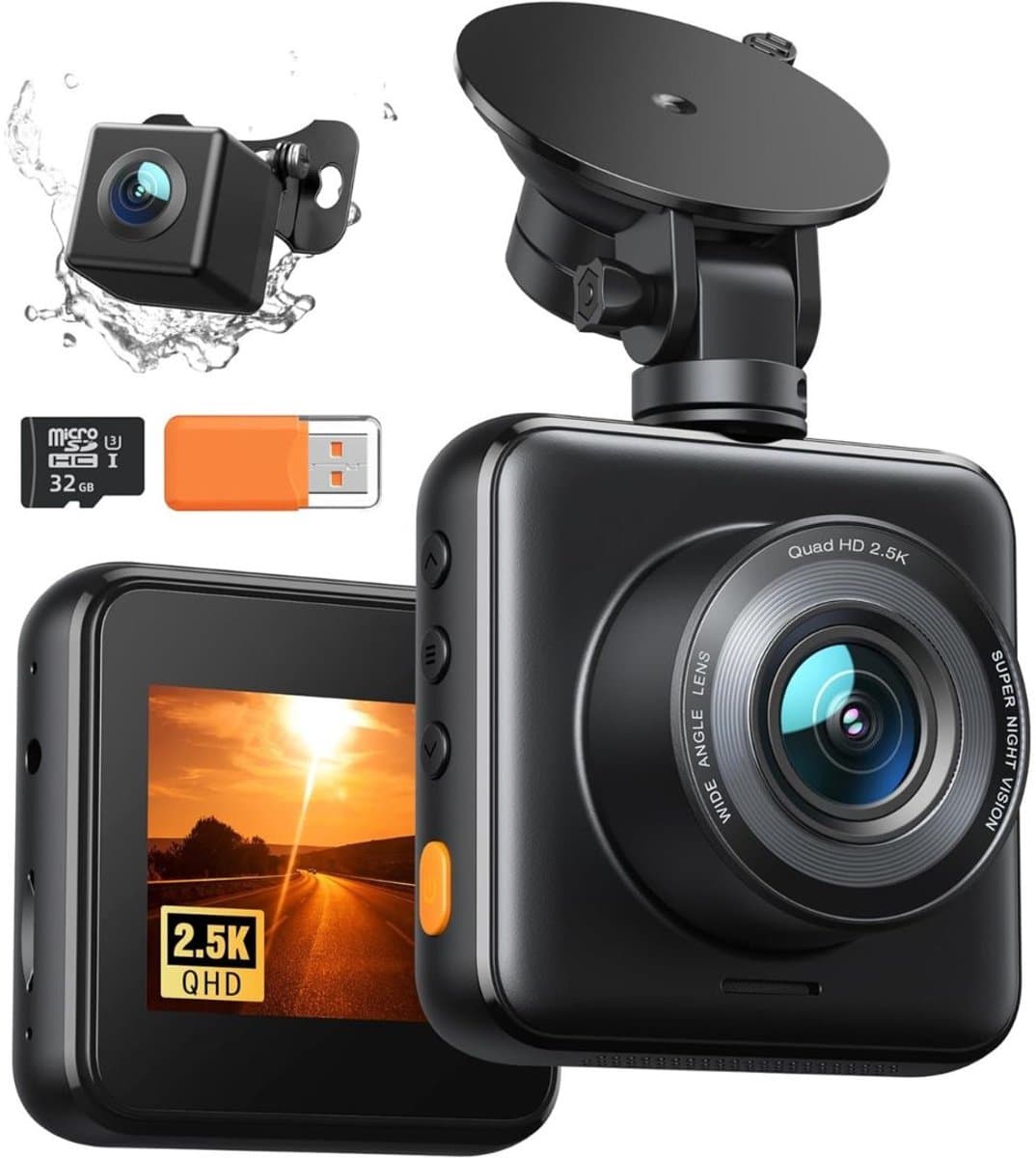Dual Dashcam - Dashcam voor Auto - Dashcams - Zwart — afbeelding 1
