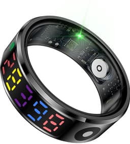 WizBay Premium Select® Smart Ring Color LED Zwart - Maat 11 - Hartslag Slaap Zuurstof - Gesture - Multi Sport Modi — thumbnail 4
