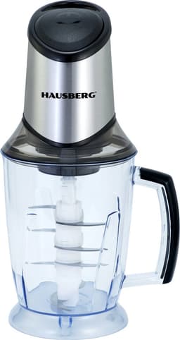 Hausberg HB-4508IN Elektrische Hakmolen 2 L | 500–700 W Power Chopper Met Turbo Boost, 8 RVS-Messen & Grote Kom – Inox Keukenhulp — thumbnail 1