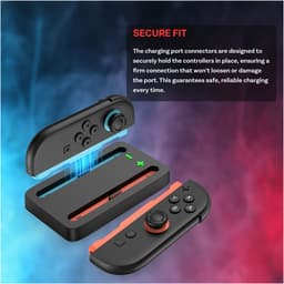 Oplaadstation voor Nintendo Switch 2 van MMOBIEL – Compacte Laadbasis voor 2 Joy-Con Controllers (Links + Rechts) met LED Laadstatus – USB naar Type-C Kabel – Accessoires Opbergmogelijkheid voor NS2 — thumbnail 3