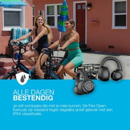 JLab Flex Sport Draadloze Oordopjes - Bluetooth Oortjes Draadloos - 21 uur Batterijduur - IPX4 Waterbestendig - Open Ear Clip on Design - Aanpasbare EQ3 - Sport Oortjes Hardlopen - Fitness - Groen — thumbnail 4