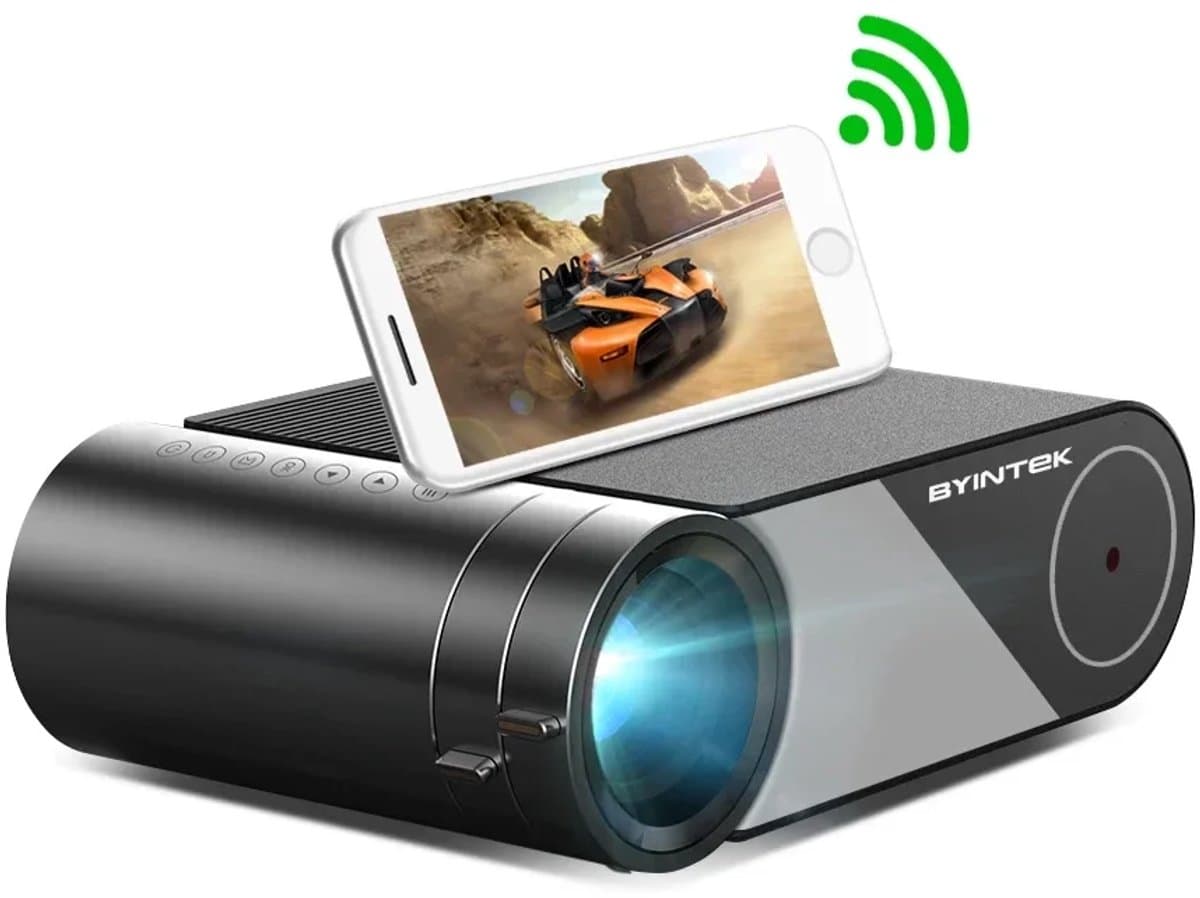 BYINTEK SKY K9 - Mini LED Projector - 250 ANSI Lumen - Draadloze Weergave - Full HD 1080p - Compact Ontwerp - Ingebouwde Speaker — afbeelding 1