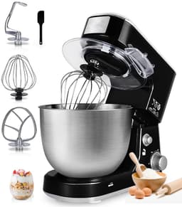 Royalty Line® PKM700 Keukenmachine - Keukenmixer 4 Liter - 1000W Keukenrobot - Foodprocessor Met Accessoires - Zwart — thumbnail 1