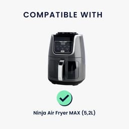 kwmobile heteluchtfriteuse beschermhoes geschikt voor Ninja Air Fryer MAX (5,2L) - Kunststof hoes voor friteuse - Brushed Hart design — thumbnail 5