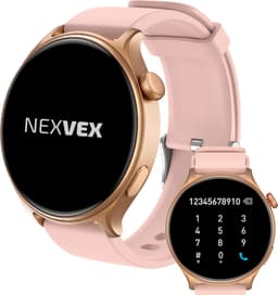 Nexvex® Ultra 2X Smartwatch voor Dames - Sporthorloge met Belfunctie - Meditatie - Bloeddrukmeter - Stappenteller - Sport Horloge - Hartslagmeter - Smart Watch Saturatiemeter - Bluetooth Activity Tracker - Android/iOS - 1.46 Inch - Roze Horlogebandje — thumbnail 1