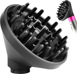 Nifkos - Geschikt voor Opzetstuk geschikt voor Dyson Haarstyler - Haardroger Föhn Diffuser, Universeel Stereotype Haar Hoofd - Geschikt voor Airwrap Styler HS05 HS03 HS01-converter - Zwart — thumbnail 1