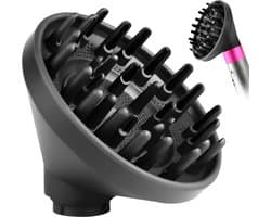 Nifkos - Geschikt voor Opzetstuk geschikt voor Dyson Haarstyler - Haardroger Föhn Diffuser, Universeel Stereotype Haar Hoofd - Geschikt voor Airwrap Styler HS05 HS03 HS01-converter - Zwart