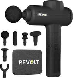 Revolt® Massage Gun Pro - 6 Luxe Opzetstukken - Voor Spierherstel & Blessures - 12MM Deep Tissue - Massage Apparaat Professioneel - Massage Pistool - Hoge Amplitude - 2500mah dubbel accu — thumbnail 1