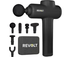 Revolt® Massage Gun Pro - 6 Luxe Opzetstukken - Voor Spierherstel & Blessures - 12MM Deep Tissue - Massage Apparaat Professioneel - Massage Pistool - Hoge Amplitude - 2500mah dubbel accu