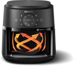 Philips 2000 series NA211/00 friteuse Enkel 3,2 l Vrijstaand 1300 W Heteluchtfriteuse Zwart, Zilver — thumbnail 4