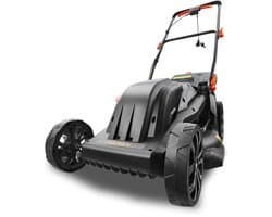FUXTEC grasmaaier elektrisch FX-RME43, 43cm, 45L, hoogte 25-75mm, 1200W, 12kg, duw, bak inbegrepen, ideale tuin 220V