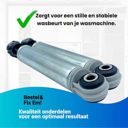 2X Fixem schokbreker geschikt voor Miele, Bosch en Suspa 4500820, 4500826, 4500823, 4500824, 4500825, 4500826, 118869 - 8mm - 120N — thumbnail 3
