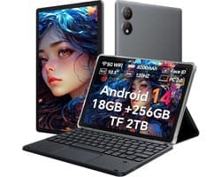 Oscal Blackview Pad 80 WiFi Tablet 10.51" FHD - 1200x1920 - Android 14 - 2.4G+5G WiFi 5 - RAM 18 GB - ROM 256 GB - 8200mAh - Met Toetsenbord(QWERTY) - Grijs