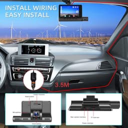Dashcam voor Auto - Dual - Camerabewaking - Full HD - Zwart — thumbnail 5