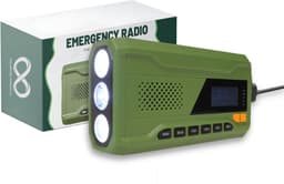 Noodradio - Solar - Opwindbaar - Handslinger - Powerbank - Zonne-energie - Zaklamp - Opwindbare Radio - Noodpakket — thumbnail 1