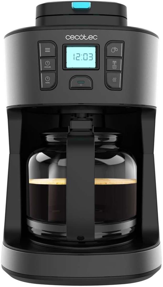 Cecotec Grind & Drop Koffiezetapparaat met Ingebouwde Bonenmaler - 1.8 Liter / 15 Kopjes - Ingebouwde Koffie Grinder - Filterkoffie - met Glazen Kan — afbeelding 1