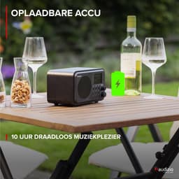 DAB radio - Audizio Vicenza - DAB / DAB+ en Internet radio met Bluetooth - WIFI - Accu - Zwart — thumbnail 3