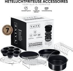 VAIVE Heteluchtfriteuse Accessoires Set - Geschikt voor alle Airfryer XL en XXL - ⌀ 20 cm — thumbnail 9