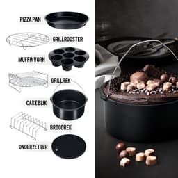 VAIVE Heteluchtfriteuse Accessoires Set - Geschikt voor alle Airfryer XL en XXL - ⌀ 20 cm — thumbnail 3