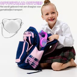 StayPowered Kinder Bluetooth Hoofdtelefoon - Perfect voor School & Reis - Veilig Volumeniveau - Heldere Geluidskwaliteit - met LED - Draadloos & Bekabeld - Versterkt Materiaal - Lange Batterijduur - Roze/Paars - Levering Sneller dan Aangegeven! — thumbnail 2
