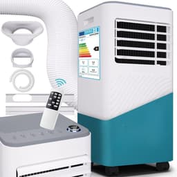 Mobiele Airco - Airconditioning - Ventilatoren - Airco Zonder Afvoerslang - Wit met Grijs — thumbnail 1