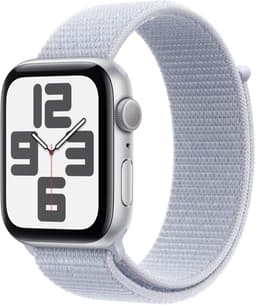 Apple Watch SE 2024 GPS 44mm Zilverkleurig Aluminium Case with Blue Cloud Sport Loop — thumbnail 2