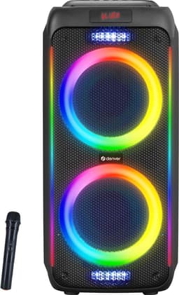 Denver Bluetooth Speaker Party box - Discolichten - Partybox - Incl. Draadloze Microfoon & Afstandsbediening - BPS458 — thumbnail 1