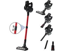 Tjilla S100 Steelstofzuiger in hoogte verstelbaar Extra krachtig - 30 Dagen gratis uittesten - Extreem goed met dierenharen - Automatische oplader - Zonder Zak - 3-in-1 Steelstofzuiger en Kruimeldief