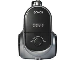 QONOS Power Pro Stofzuiger zonder Zak – Krachtige Zuigkracht – HEPA-filter – 3L Opvangbak – Alle Vloertypen - Inclusief Turboborstel