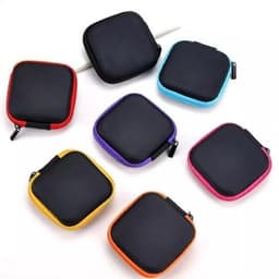Oortjes opberg hoesje - Case - Etui - Organizer - Voor oordopjes en laadkabels - USB - Blauw — thumbnail 5